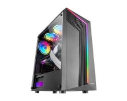 Semitorre Mars Gaming ARGB S/F USB2/3 ATX Negra (MCX7)